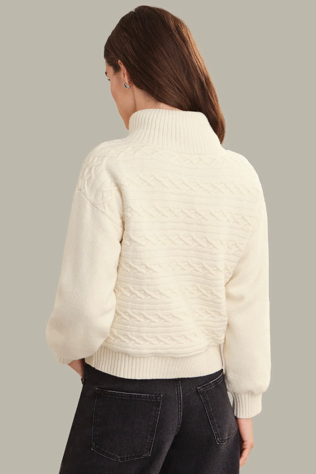 Cable Knit Puffer Jacket