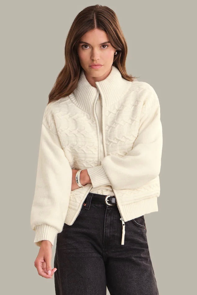 Cable Knit Puffer Jacket