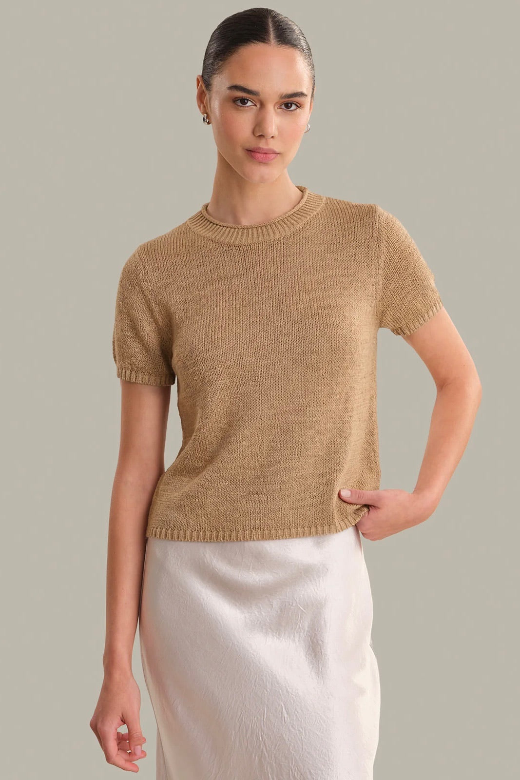 Rolled Edge Sweater Tee Chanterelle