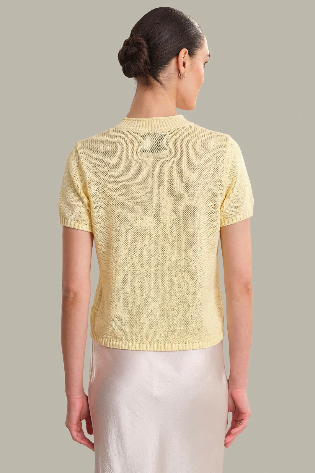 Rolled Edge Sweater Tee Lemon Icing