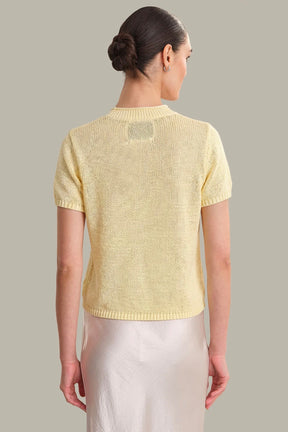 Rolled Edge Sweater Tee Lemon Icing