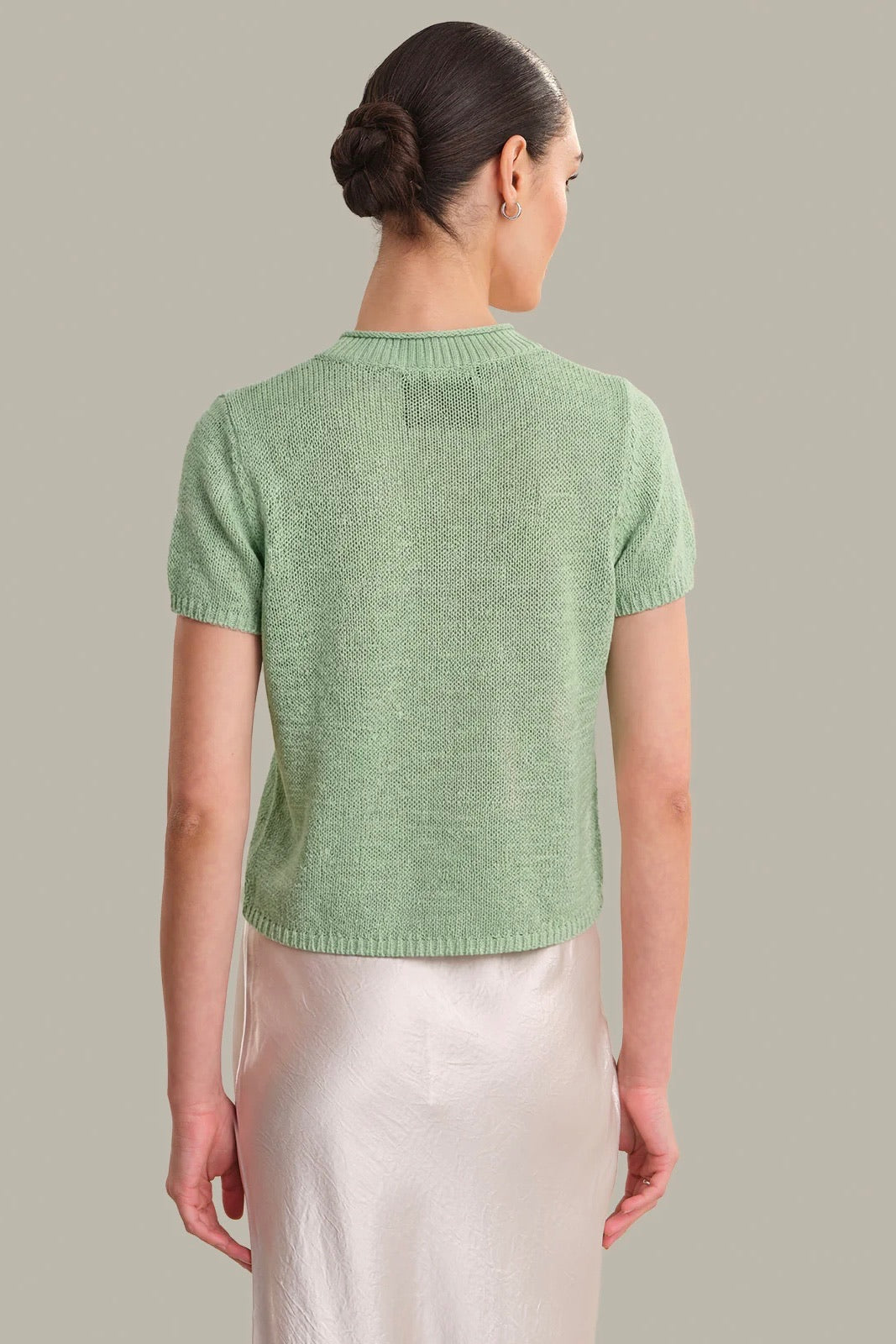 Rolled Edge Sweater Tee Silt Green