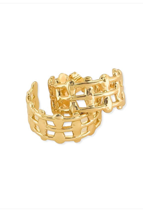 Lattice Hoop Earring