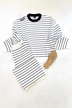 Marley Knit Striped Crew Neck
