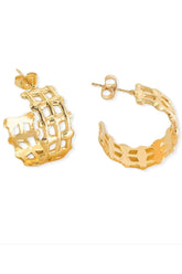 Lattice Hoop Earring