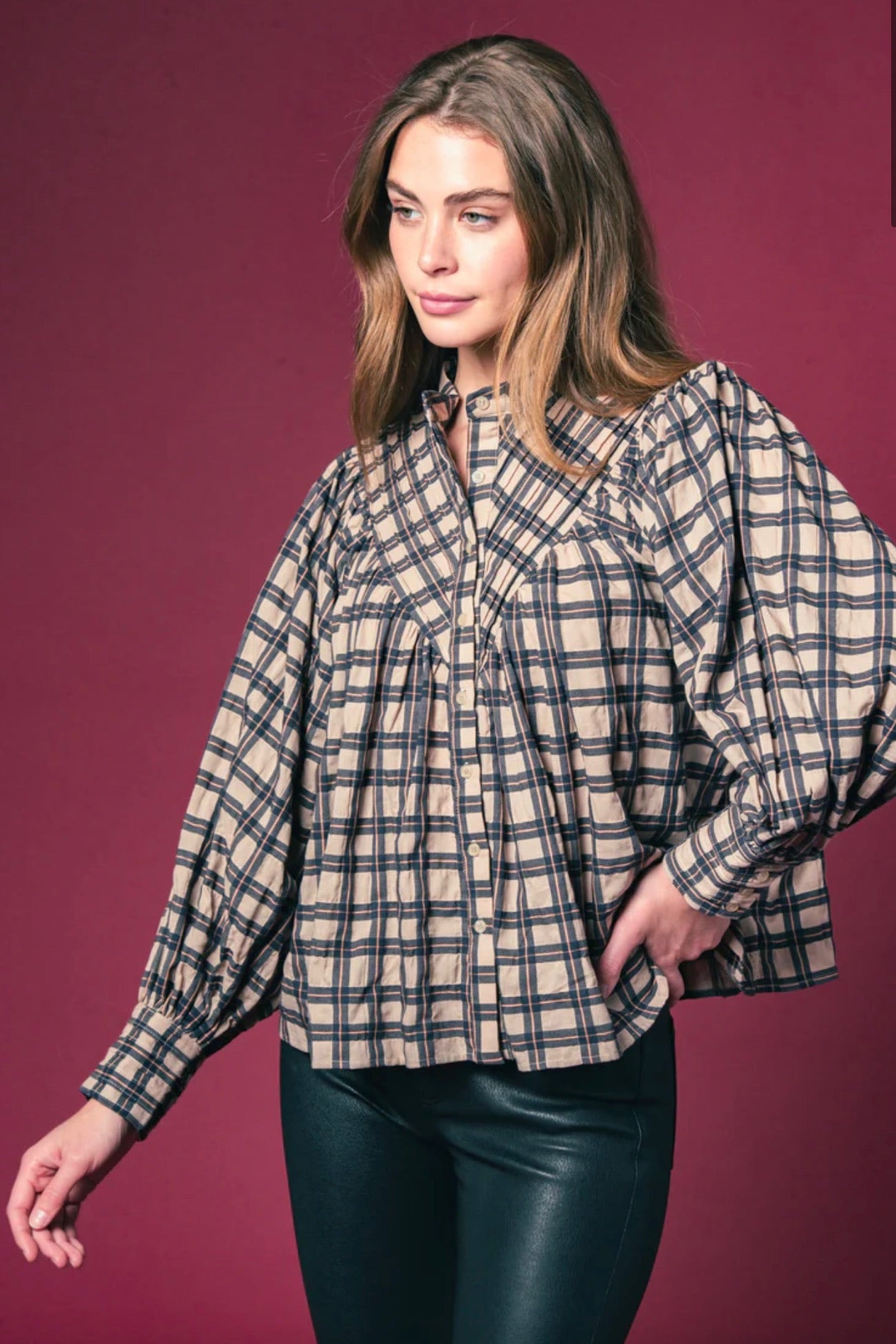 The Shiv Shirt Tan Plaid