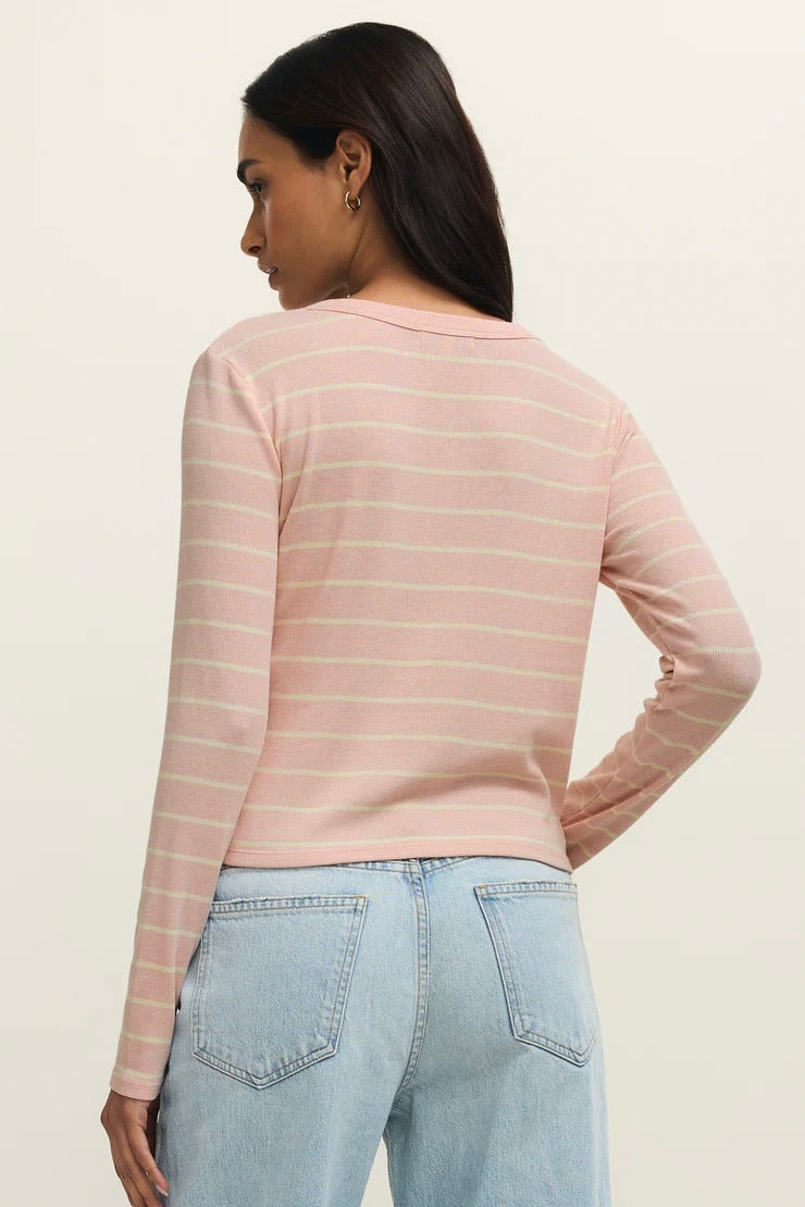 Ferris Henley Top Washed Pink