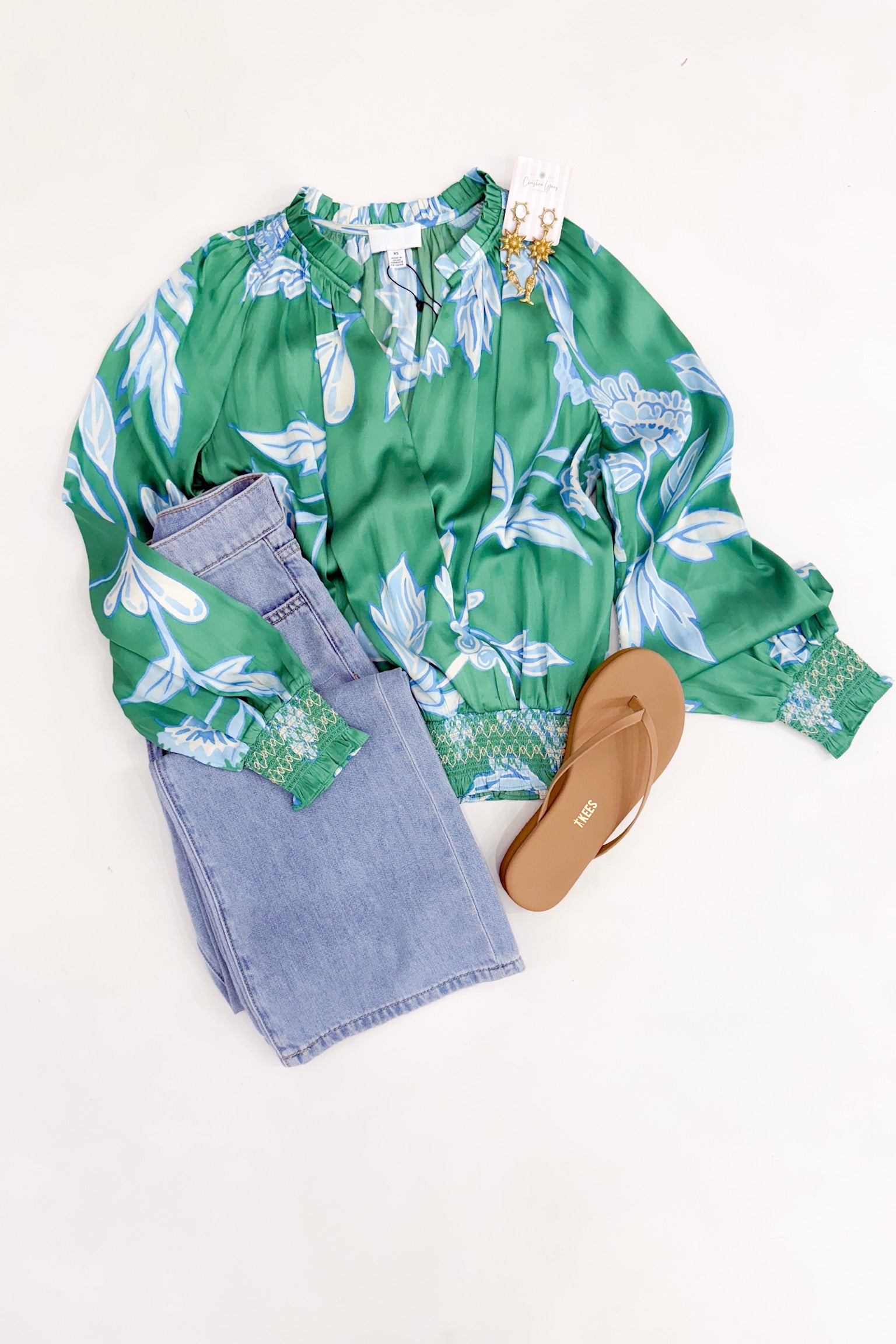 Spring Green Multi Blouse