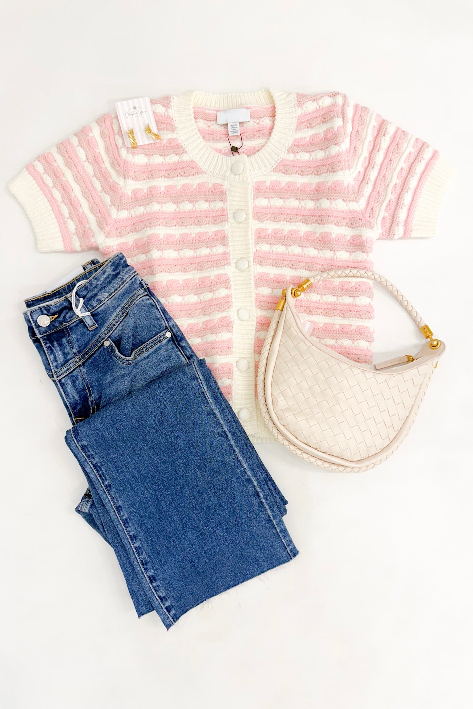 Adelle Cardigan Pink Multi