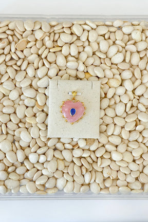 Semi Precious Heart Charm