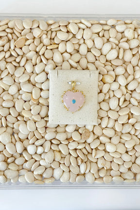 Semi Precious Heart Charm