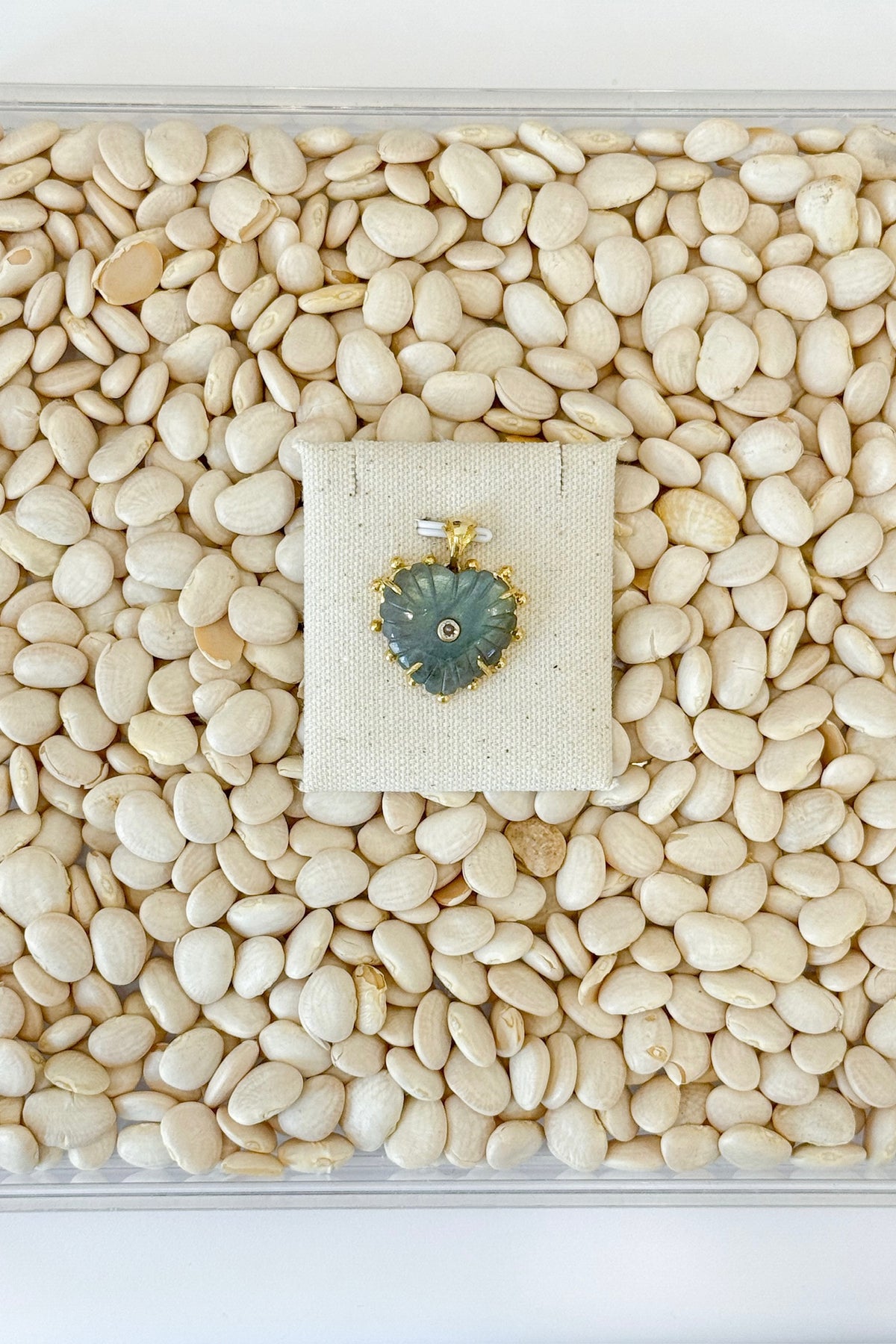 Semi Precious Heart Charm