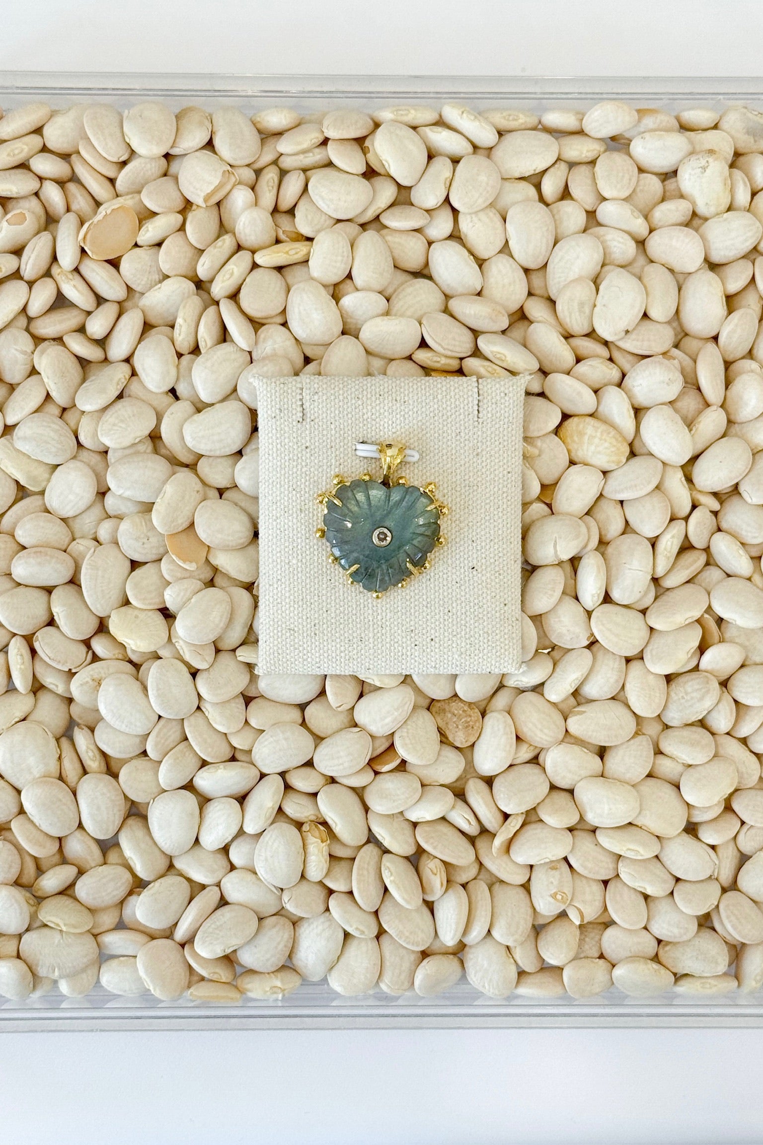 Semi Precious Heart Charm