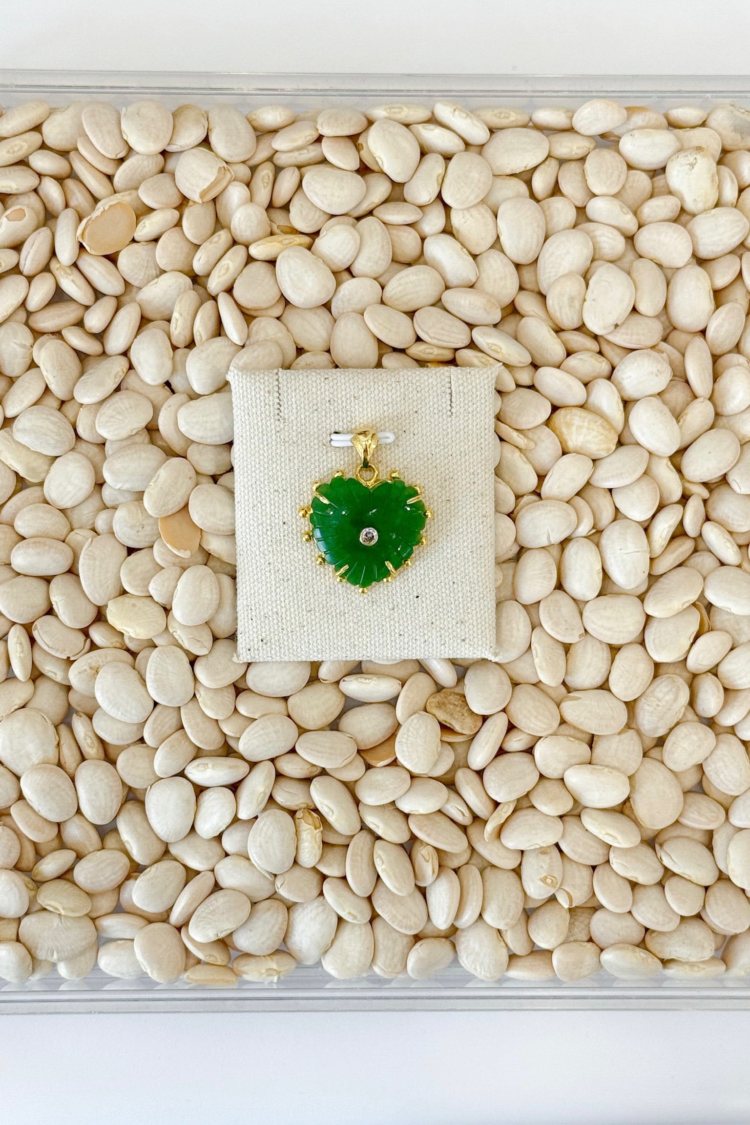 Semi Precious Heart Charm