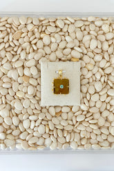 Tigers Eye Square Charm