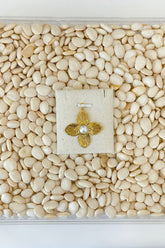 Gold Flower Pearl Charm