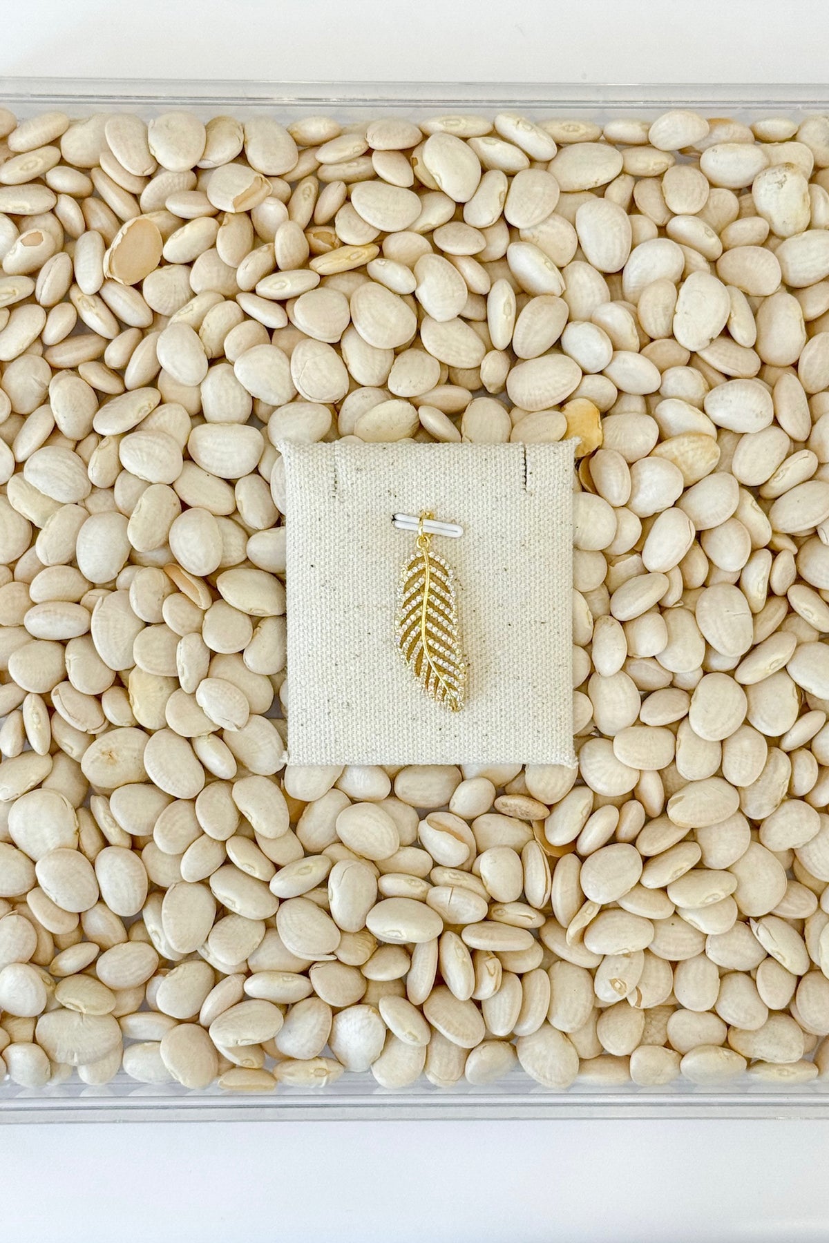 CZ Leaf Charm
