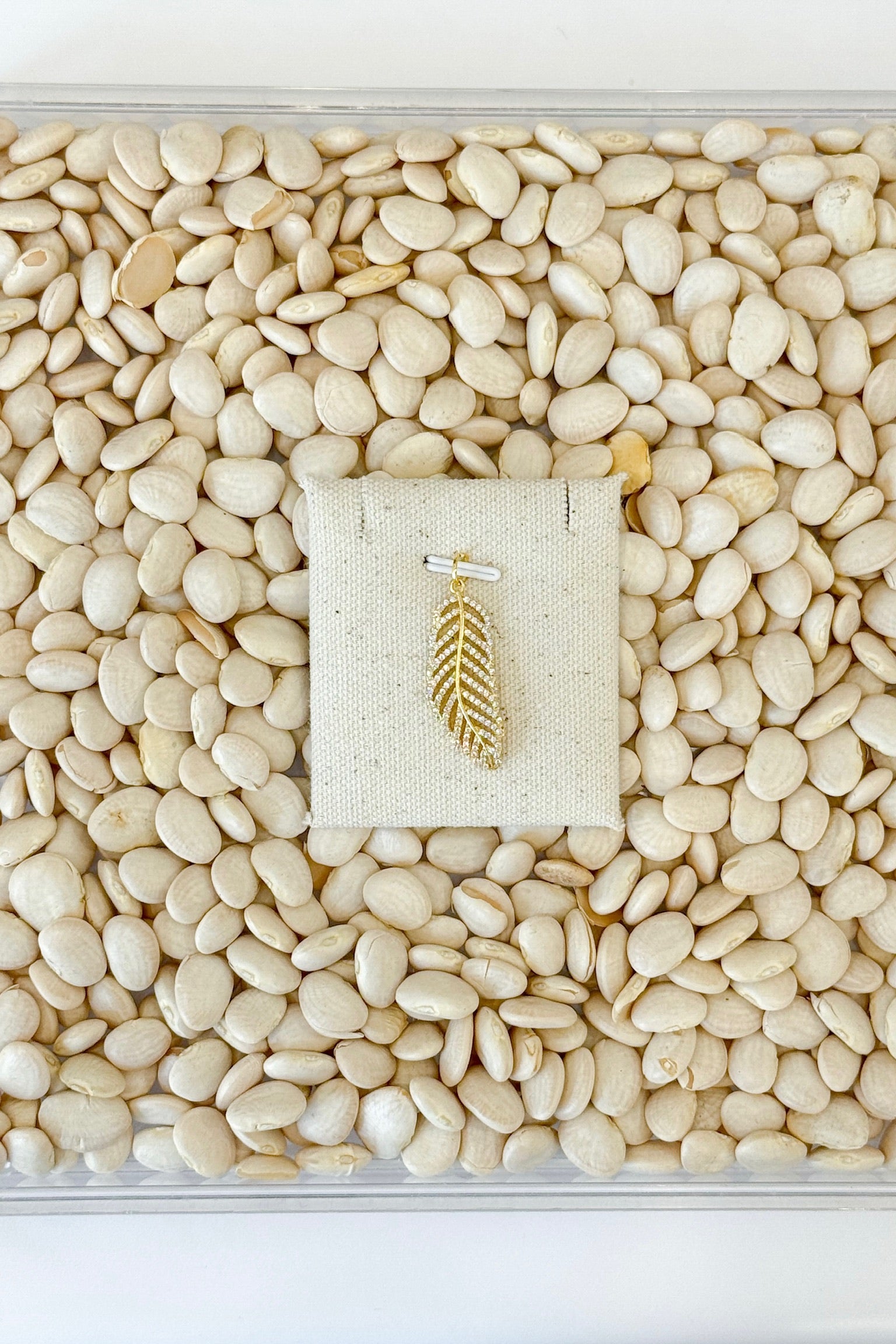 CZ Leaf Charm
