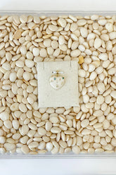 Ivory Enamel Heart Charm