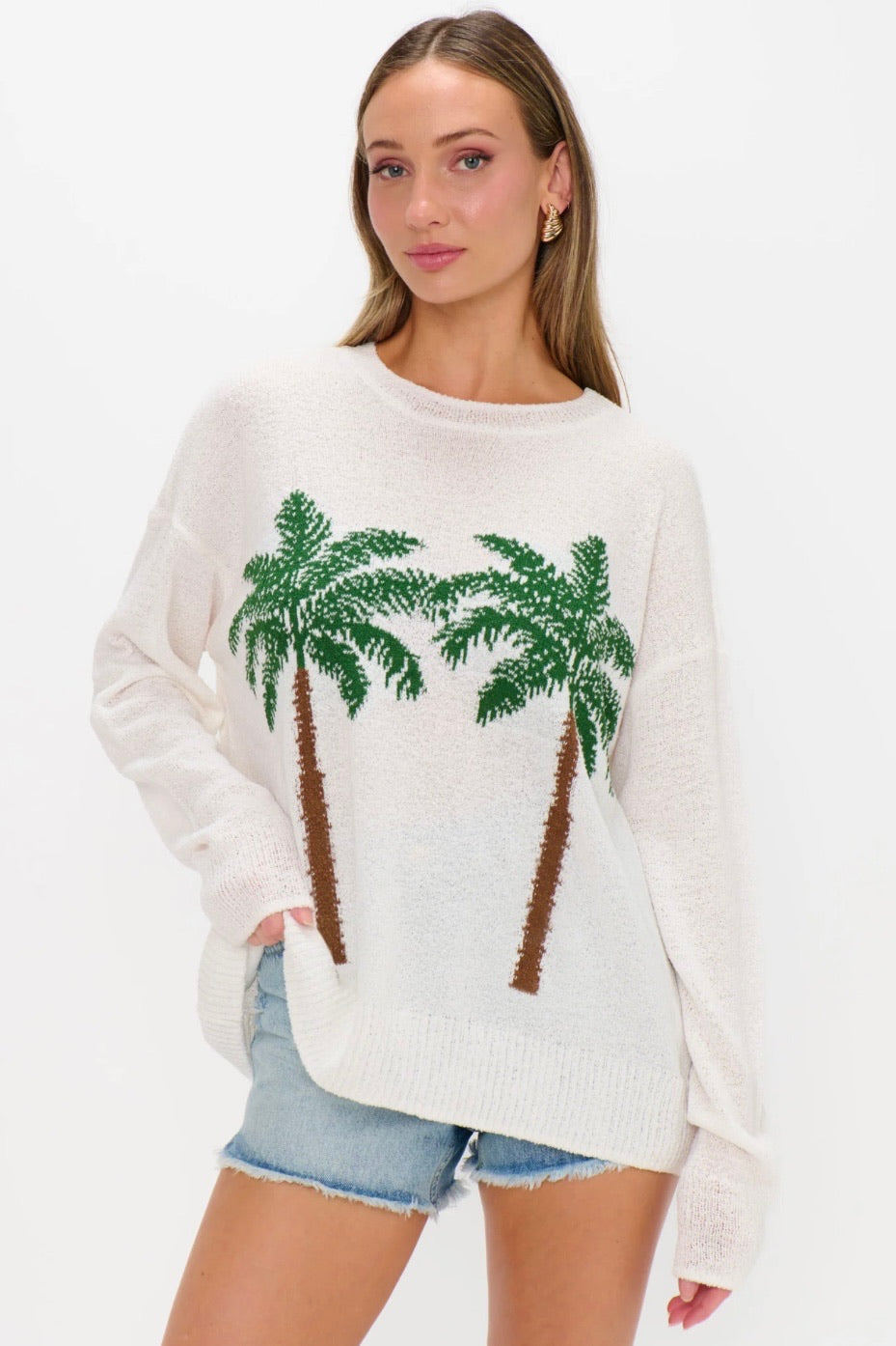 Woodsy Sweater Palm Tree