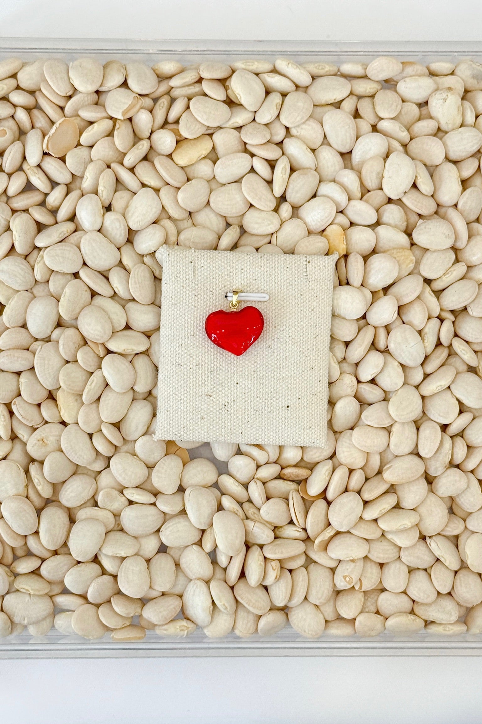 Glass Heart Charms