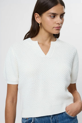 Remy Cotton Blend Top White