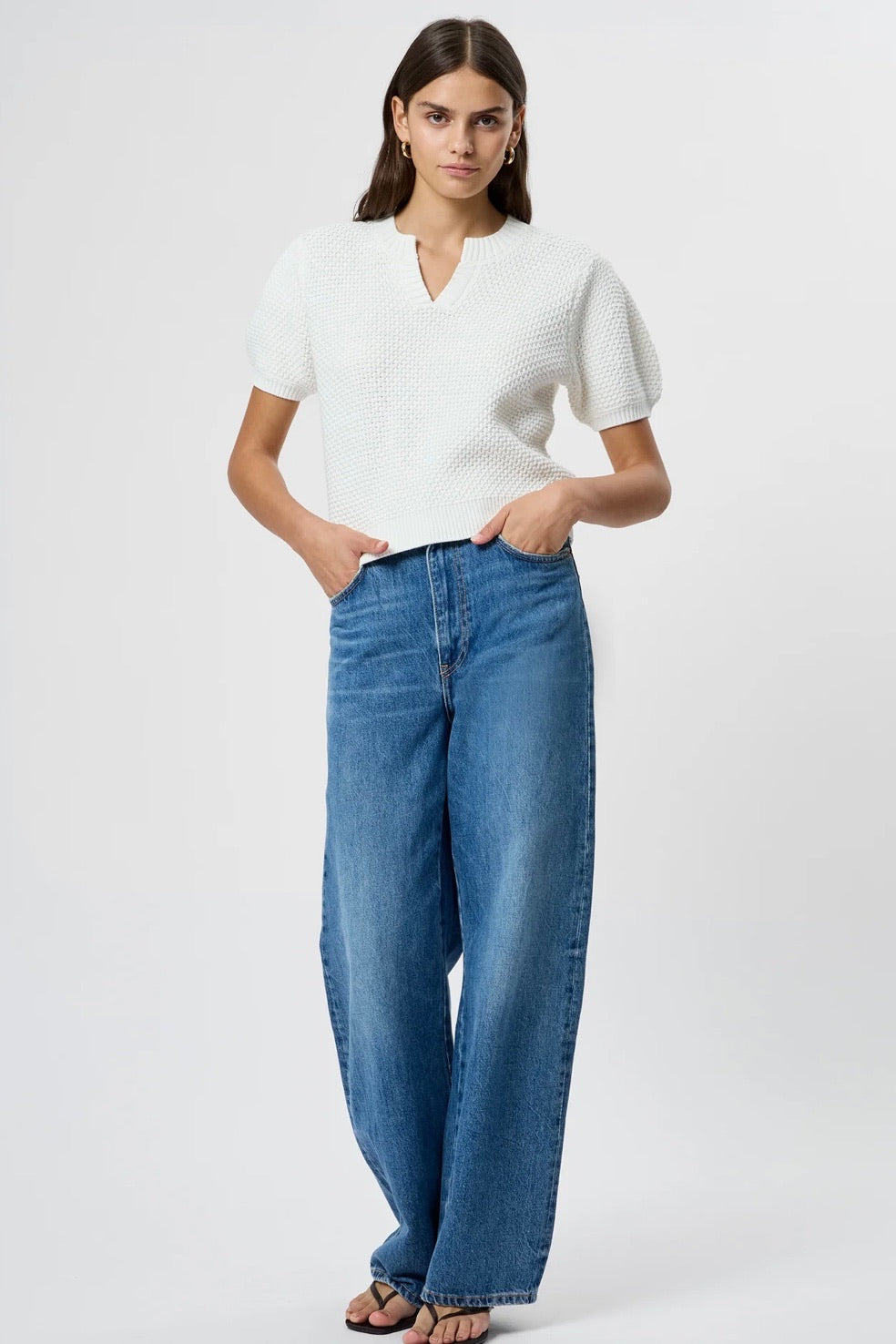 Remy Cotton Blend Top White