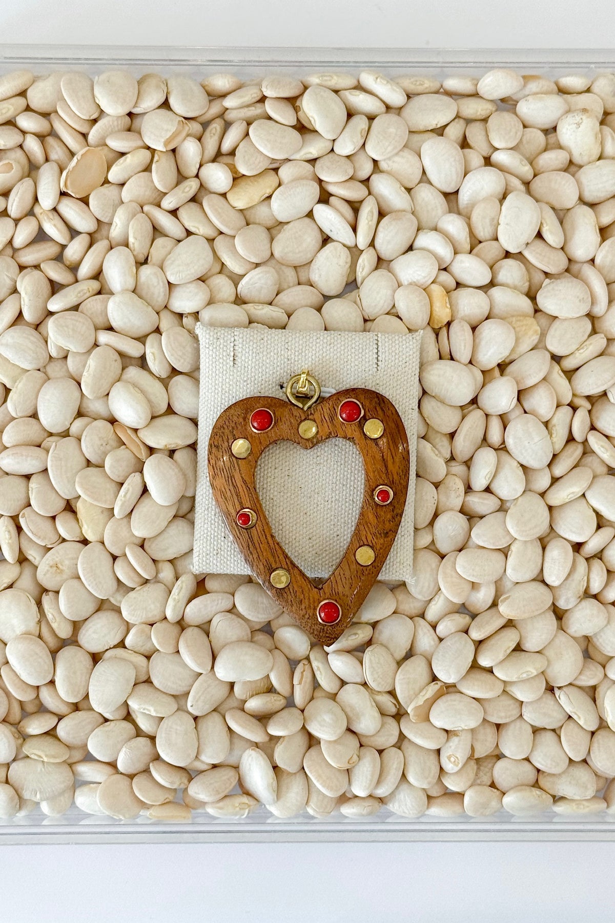 Wooden Heart Charm