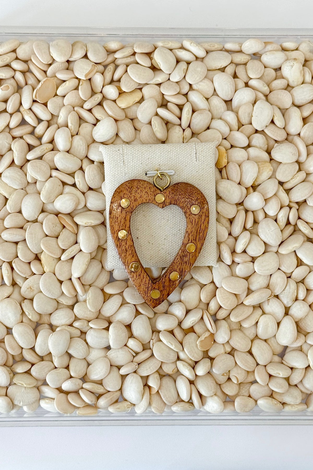 Wooden Heart Charm