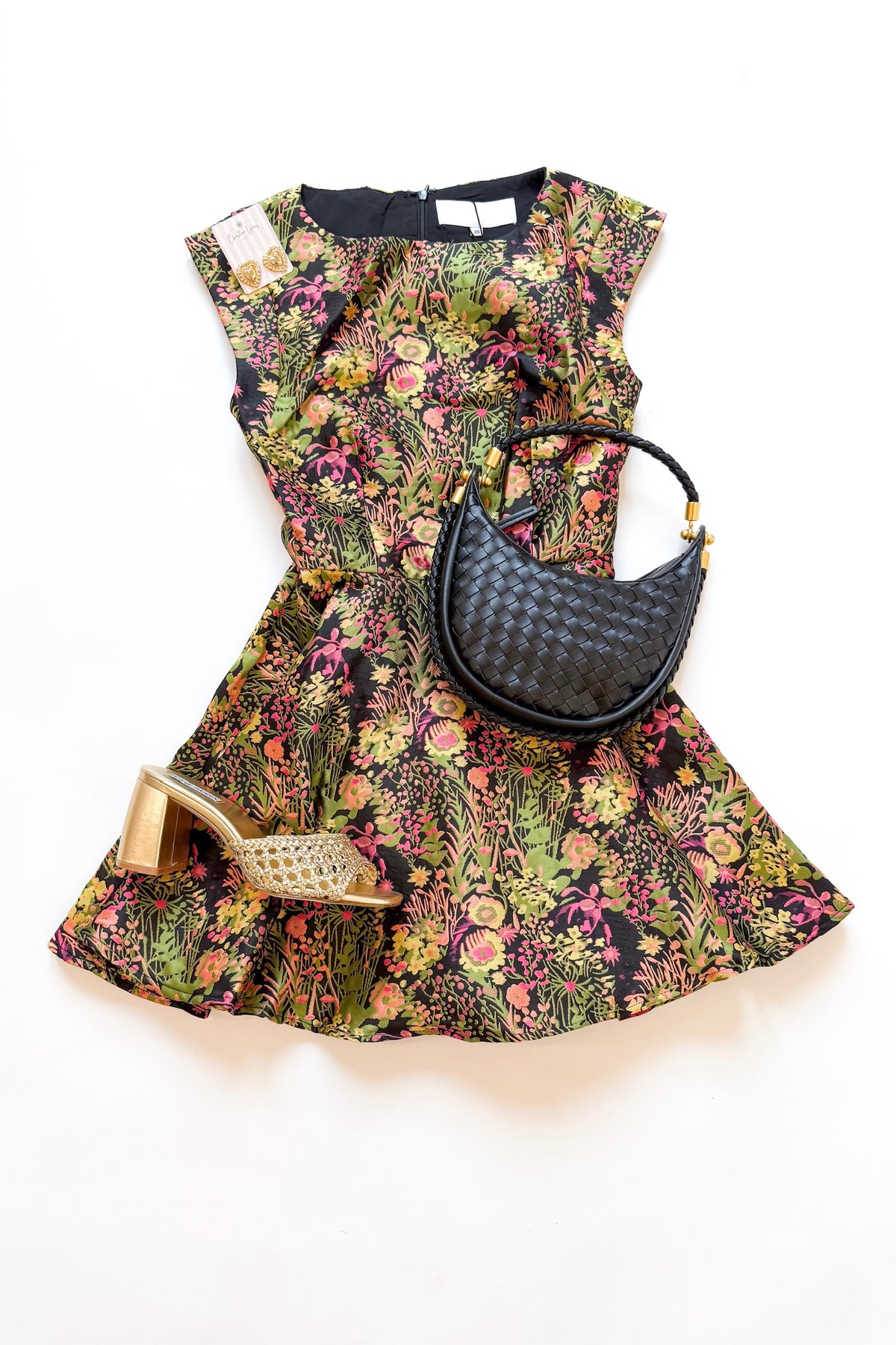 Cindy Mini Dress Black Floral