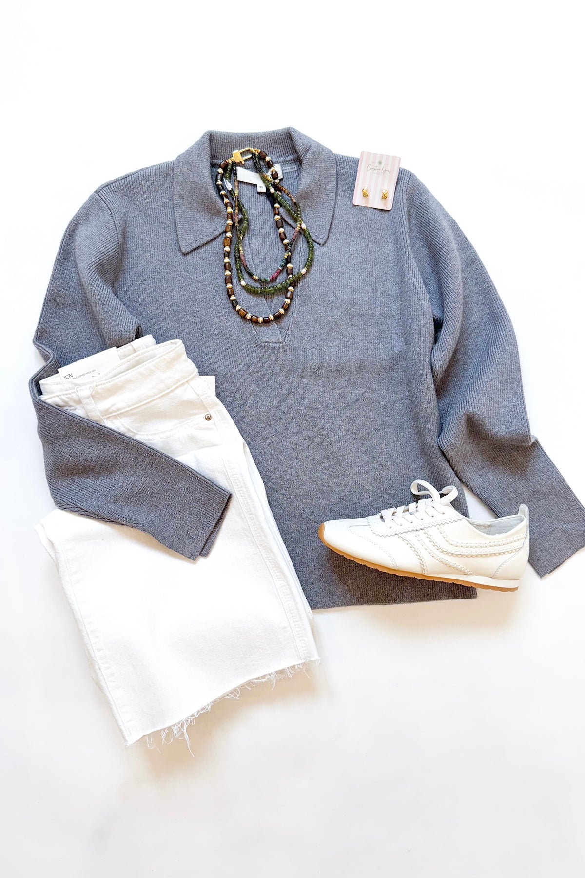 Grey Collared Sweater