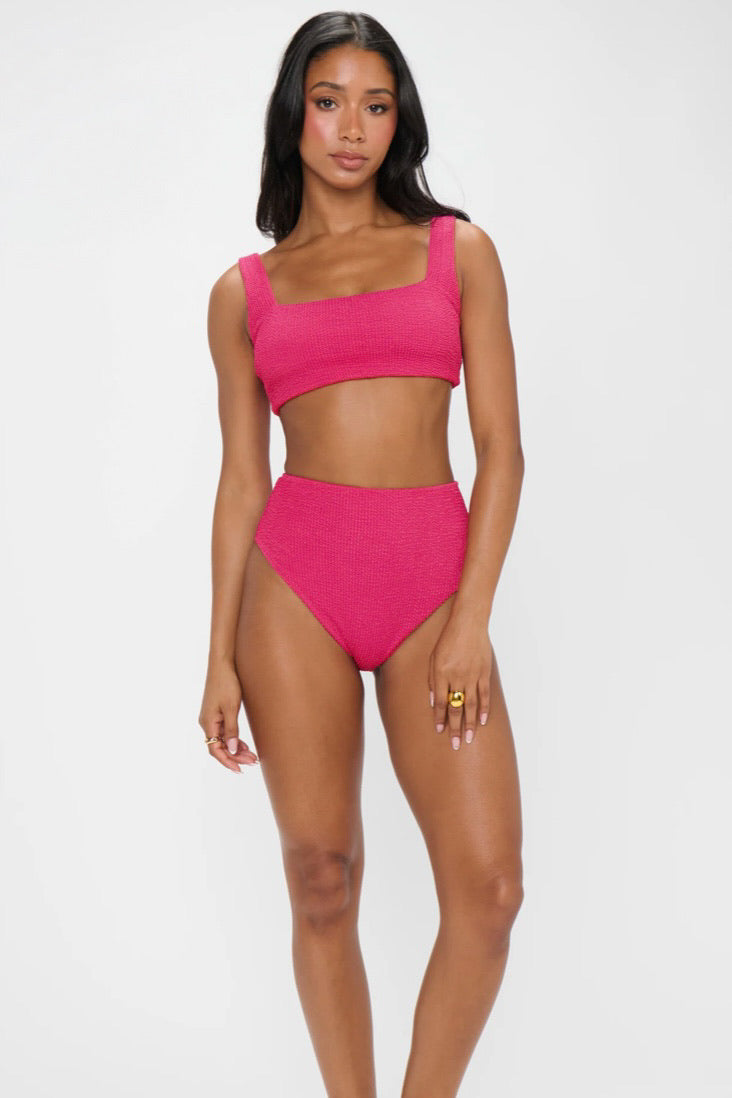 Hot Tub Top Strawberry Pink Scrunch