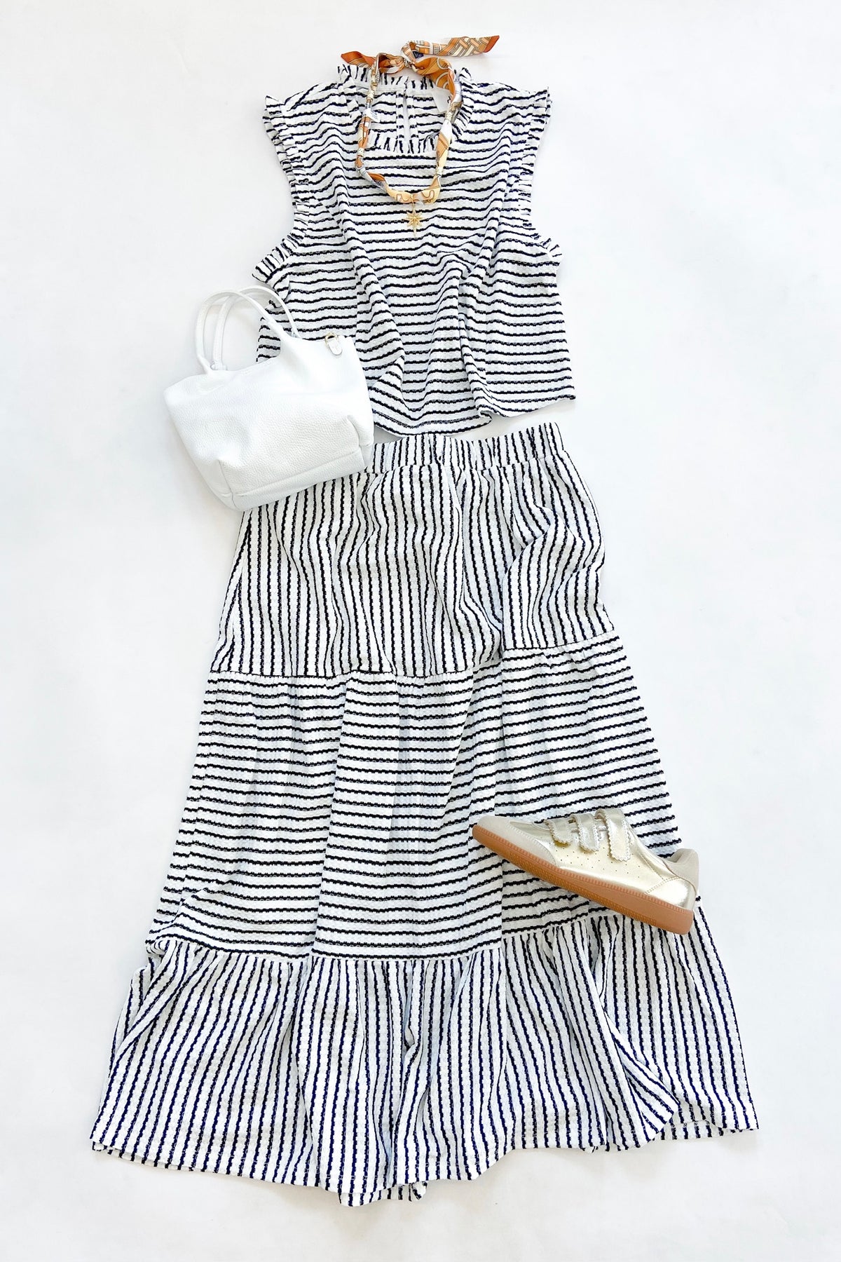 Aviana Top Black & White Stripe