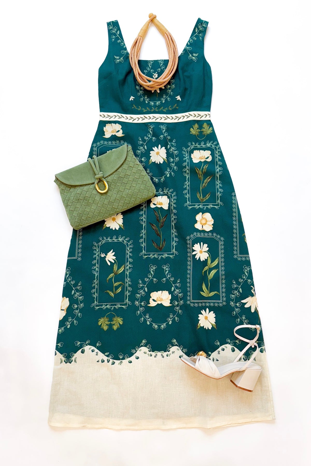 Minnie Midi Teal Stem