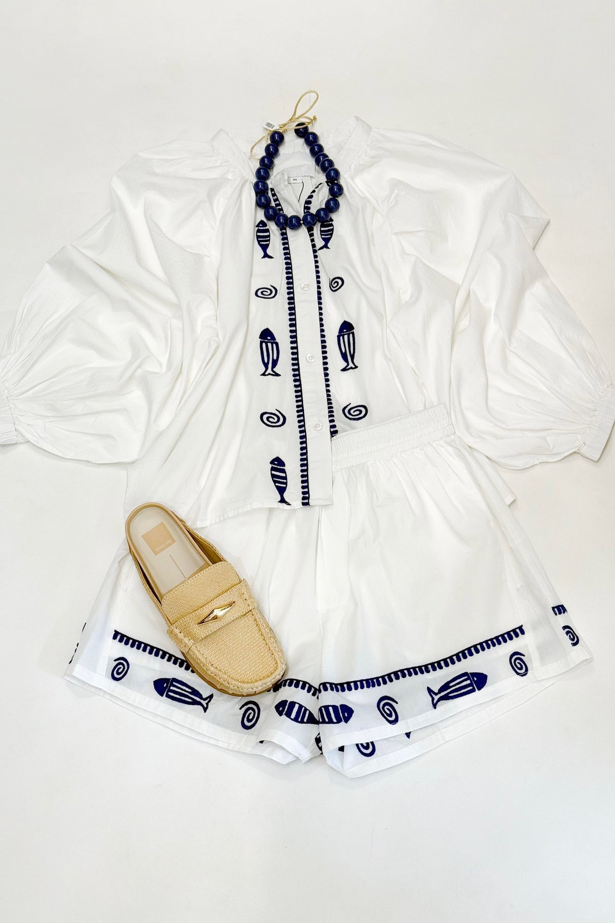 The Minka Shirt Navy Fish