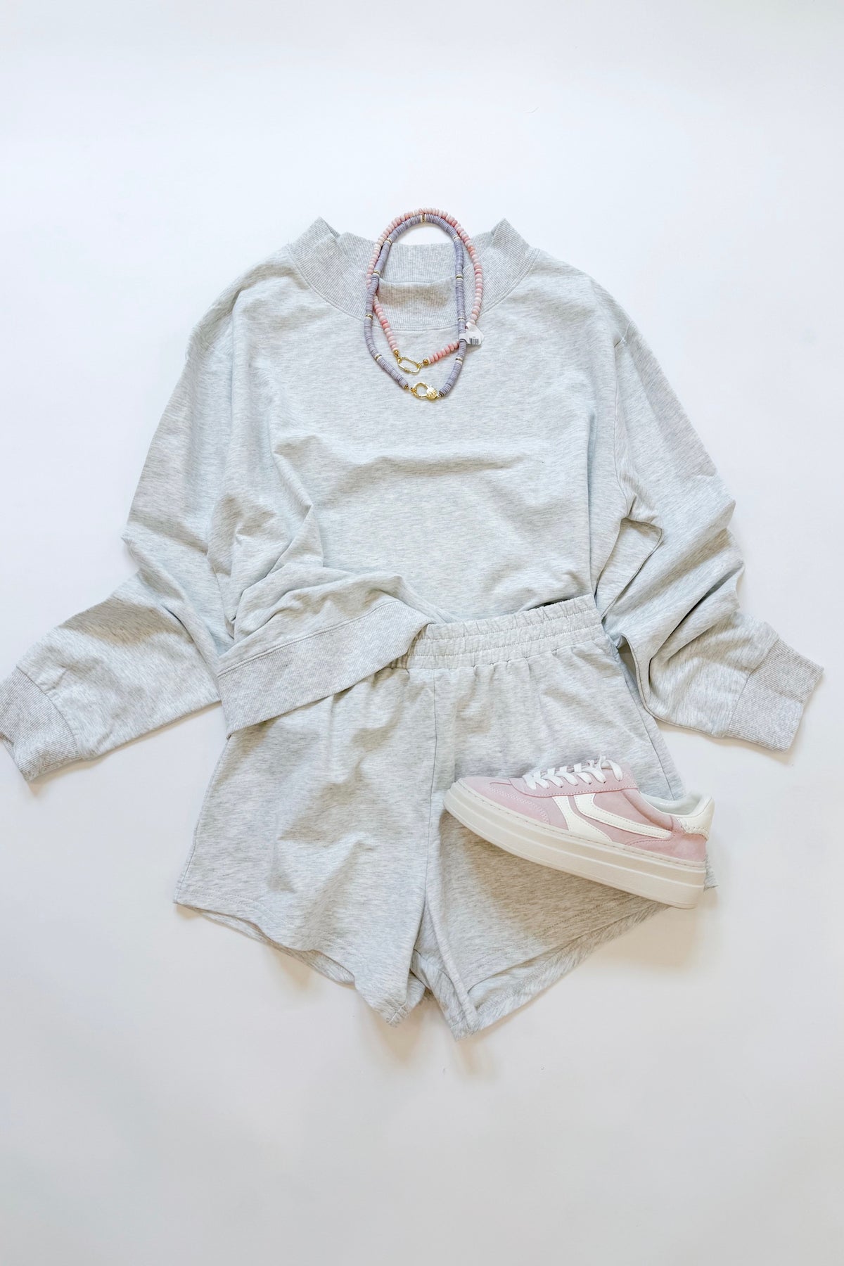Boatneck Sweat Set Grey
