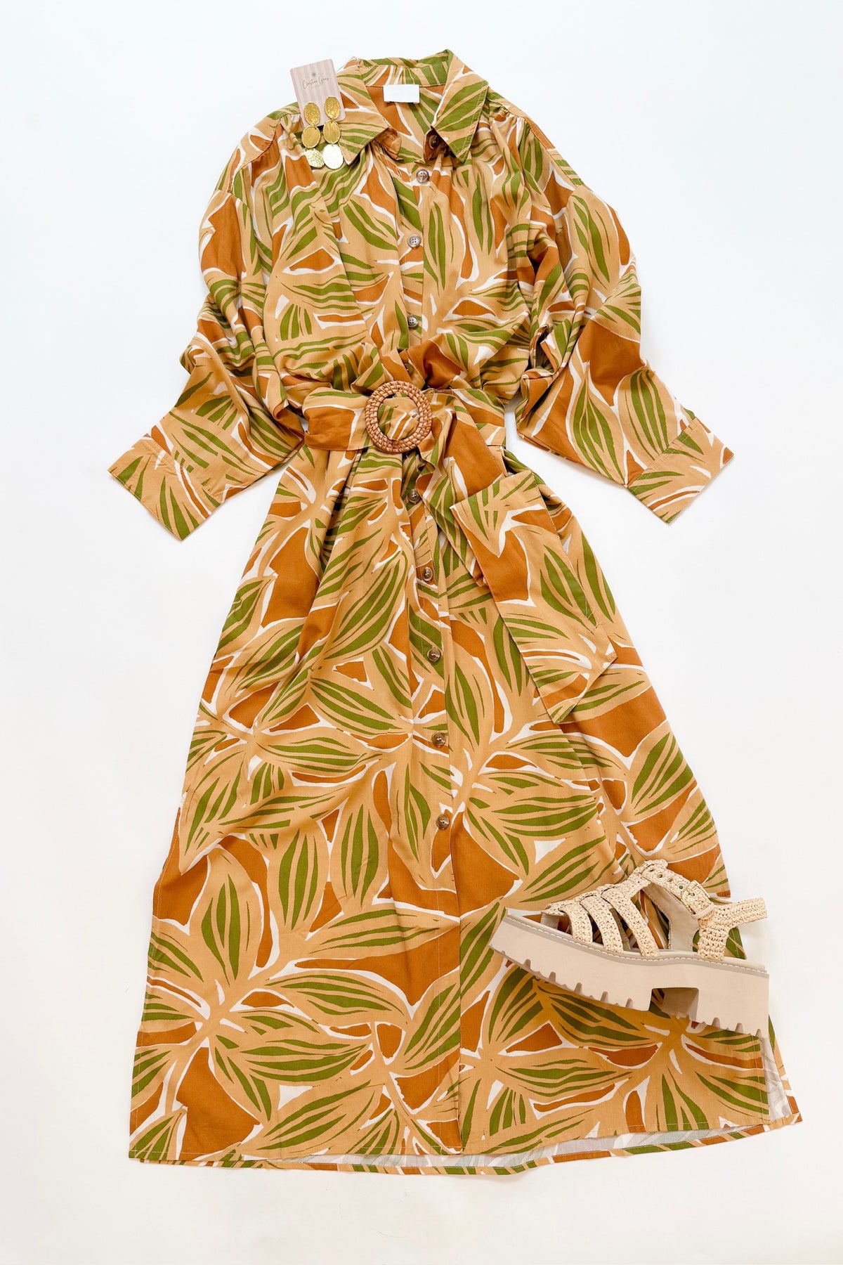 Desert Palm Midi Dress