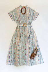 French Cottage Floral Midi Dress