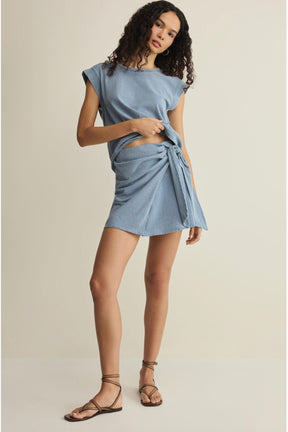 Sora Jersey Denim Mini Skirt