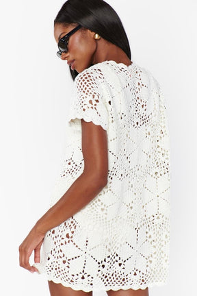 Cleo Coverup Floral Crochet
