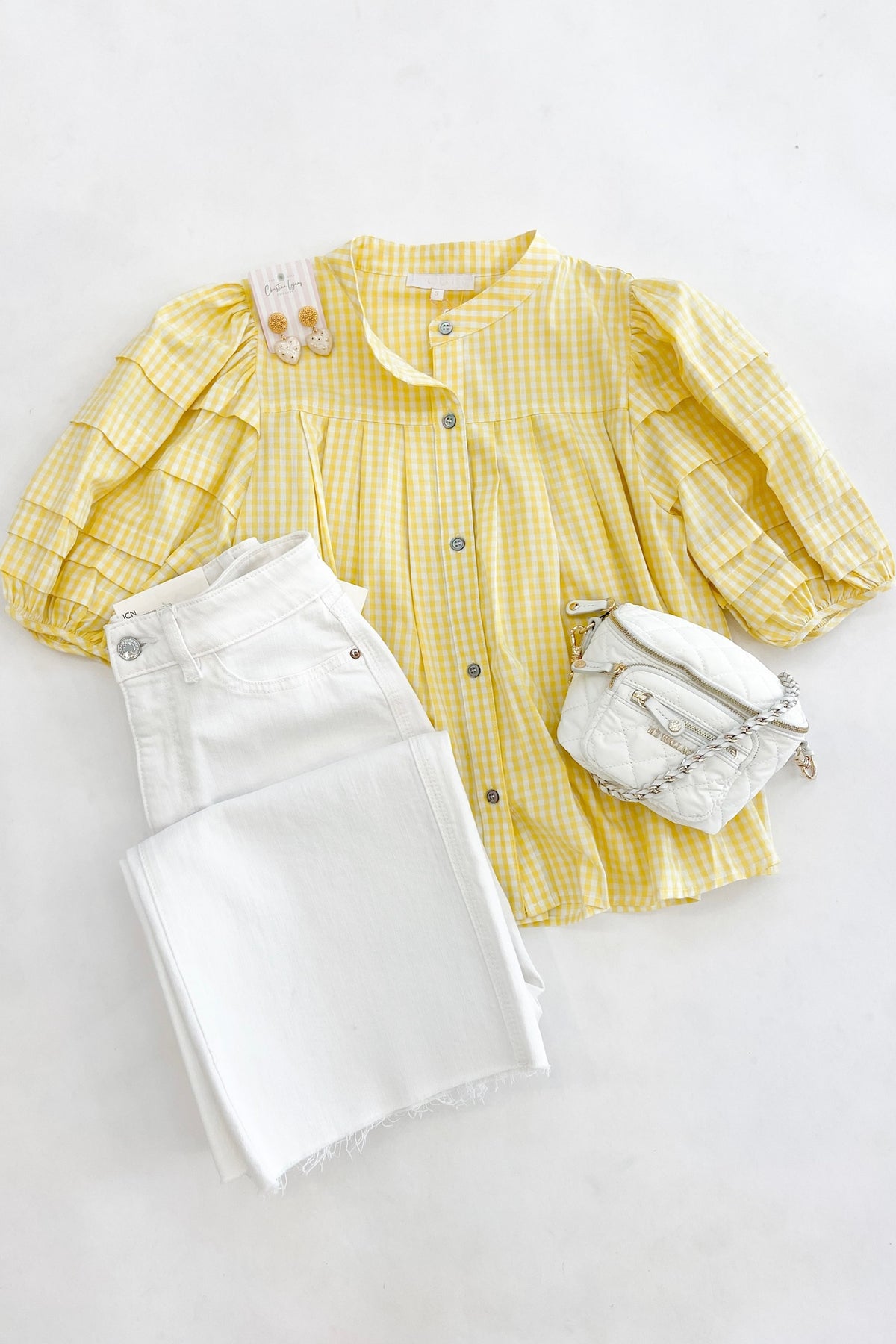 Hollis Blouse Yellow Gingham