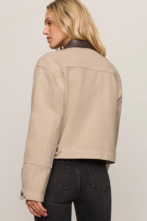 Rey Cropped Jacket Sandstone