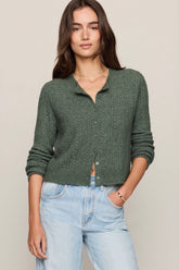 Medina Pointelle Cardigan Monstera