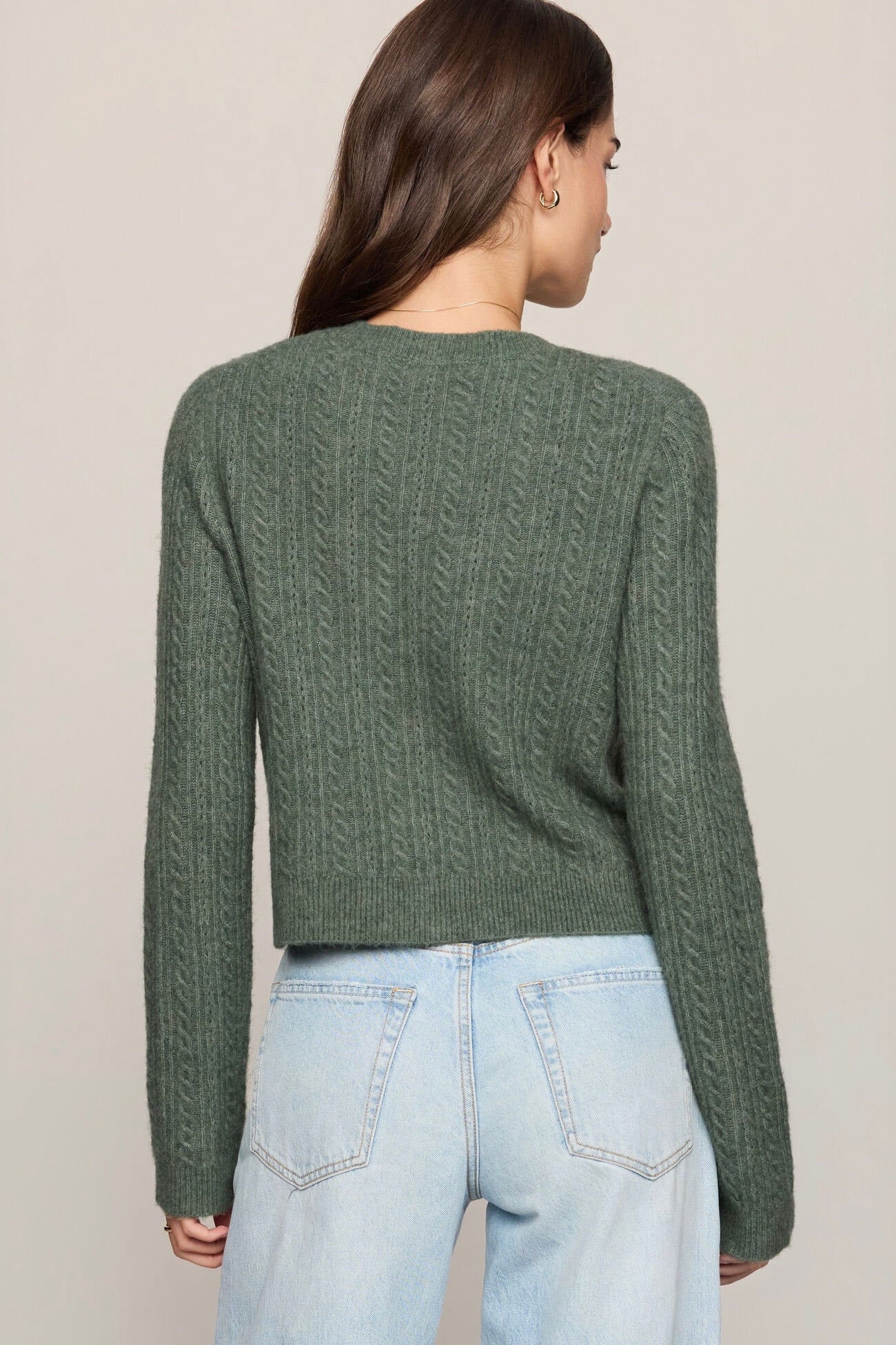 Medina Pointelle Cardigan Monstera
