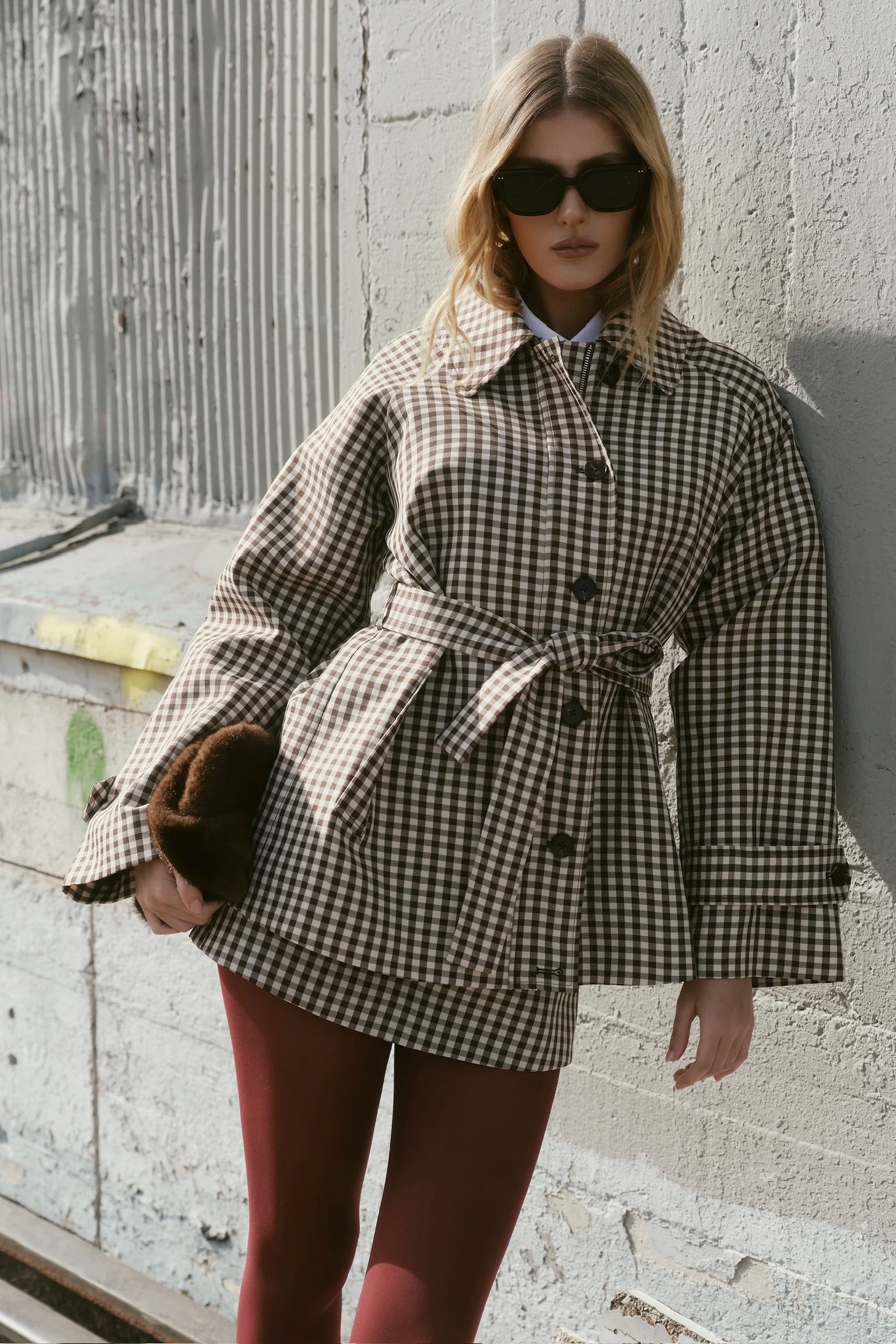 Clarke Trench Coat Gingham
