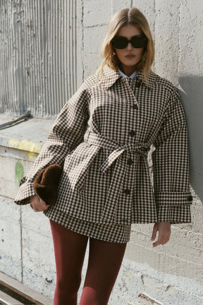 Clarke Trench Coat Gingham