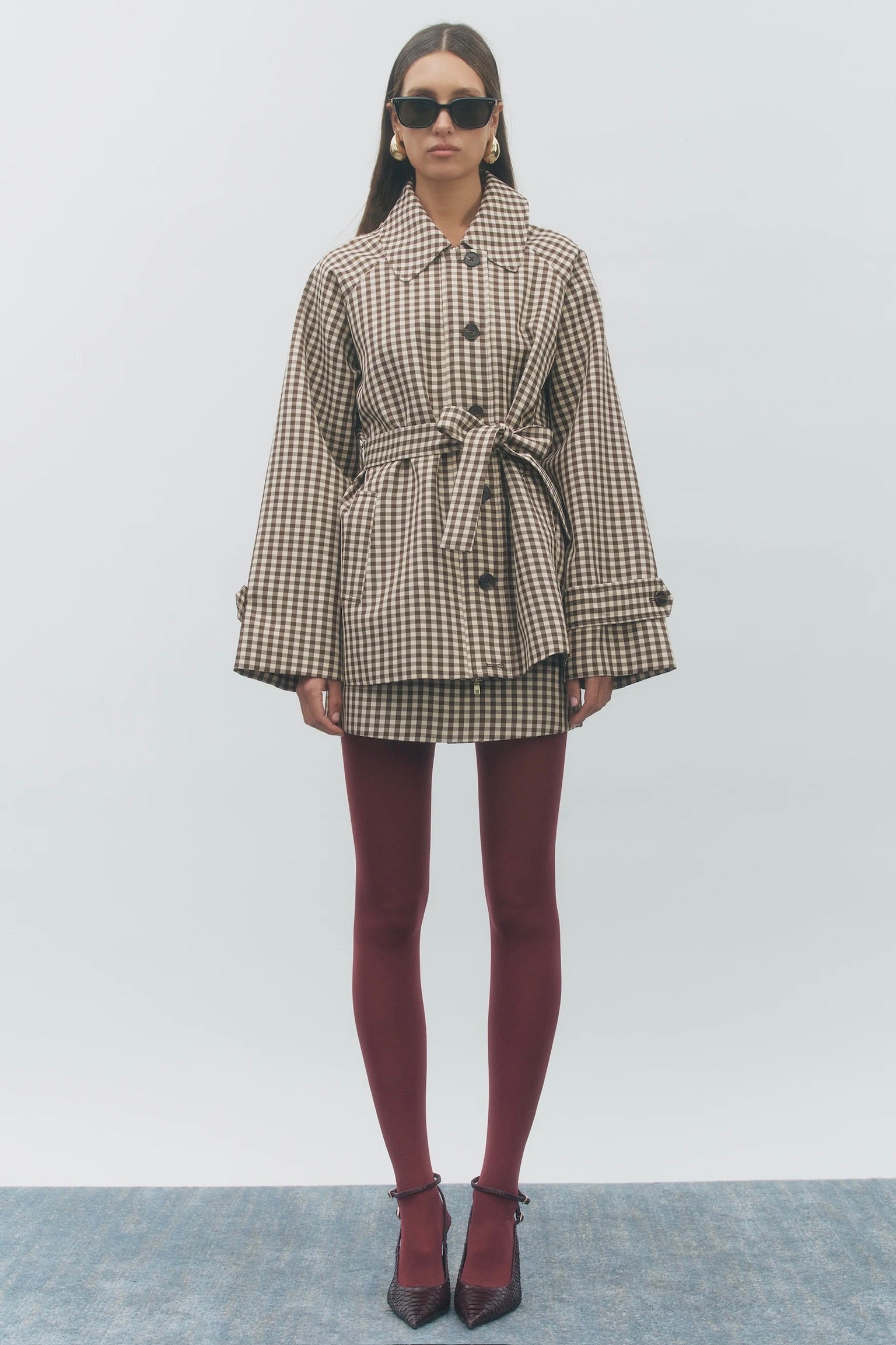 Clarke Trench Coat Gingham