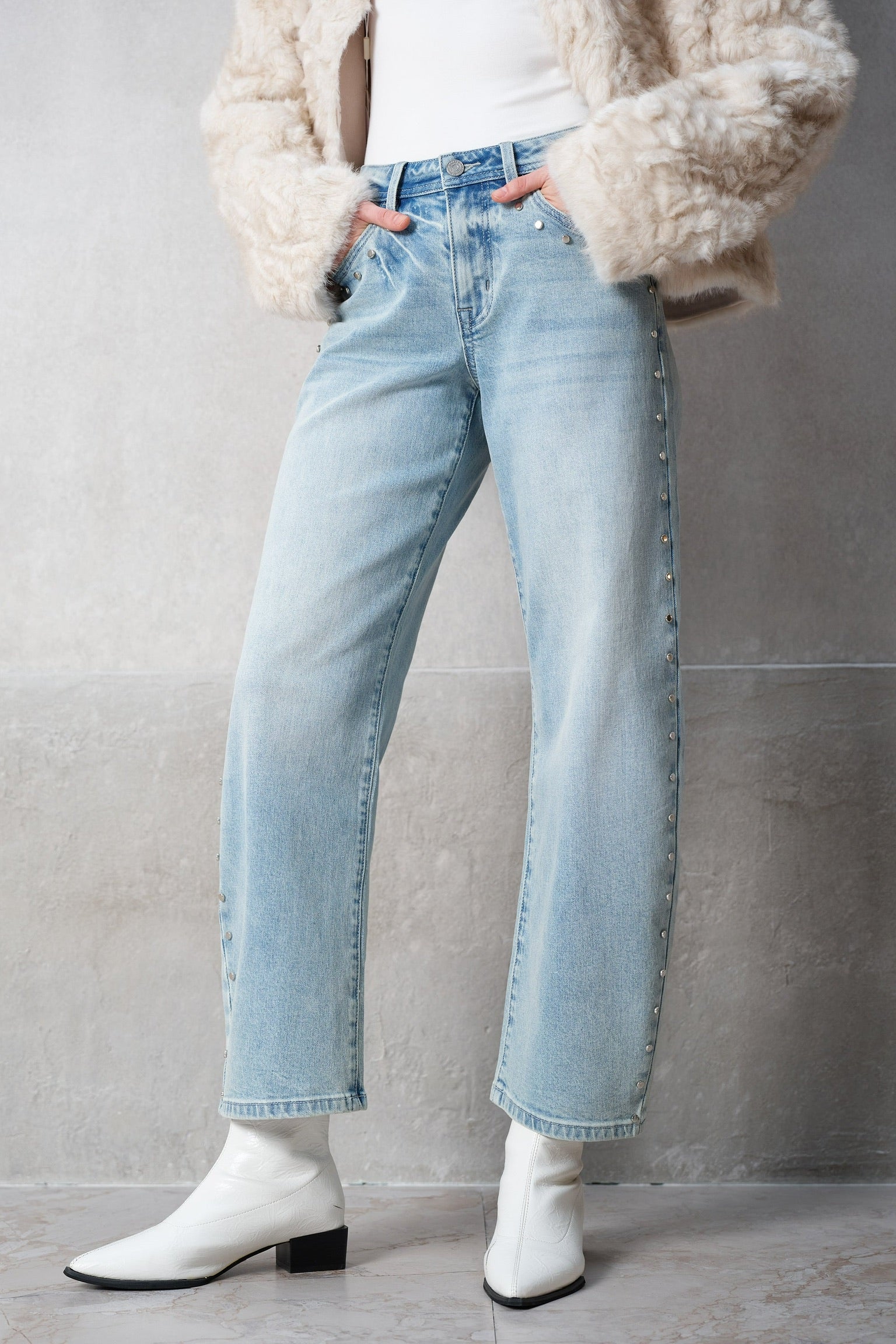Hallie Studded Denim