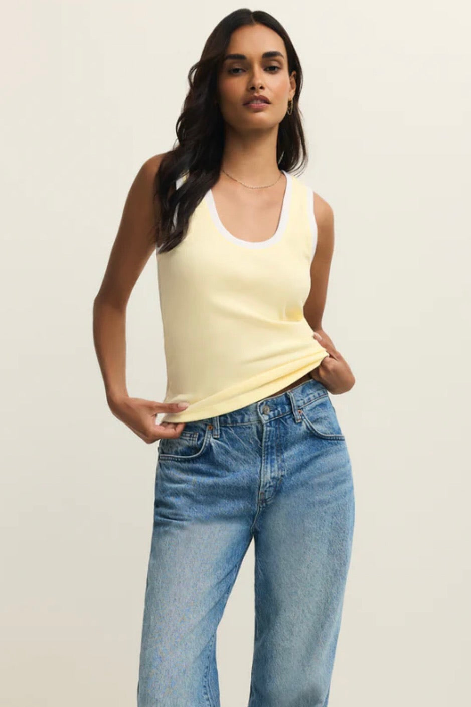 Sirena Colorblock Rib Tank Pineapple