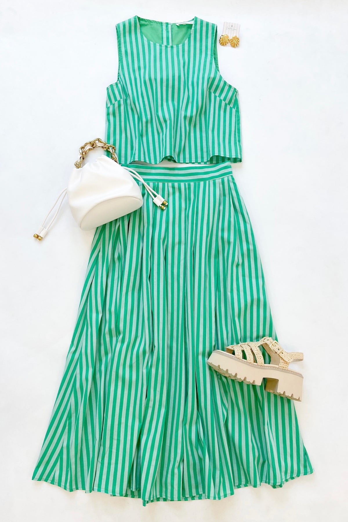 Stassi Skirt Set Green
